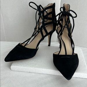 Marc Fisher Black Strappy Heels Sz 7M